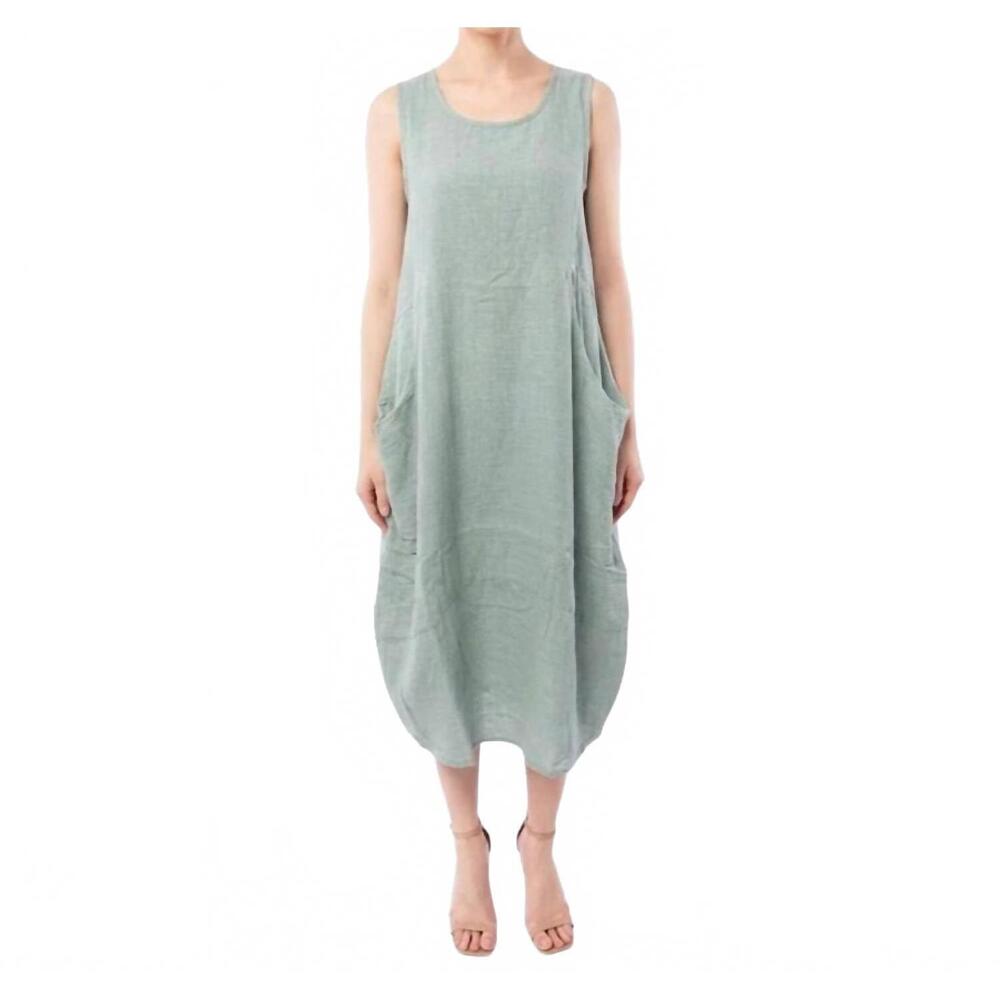 NEW KOZAN heath sleeveless maxi dress in pool